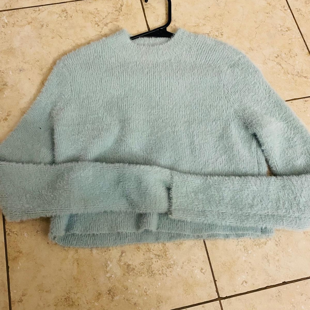 Kendall & Kylie Soft Sage Crew Neck Sweater